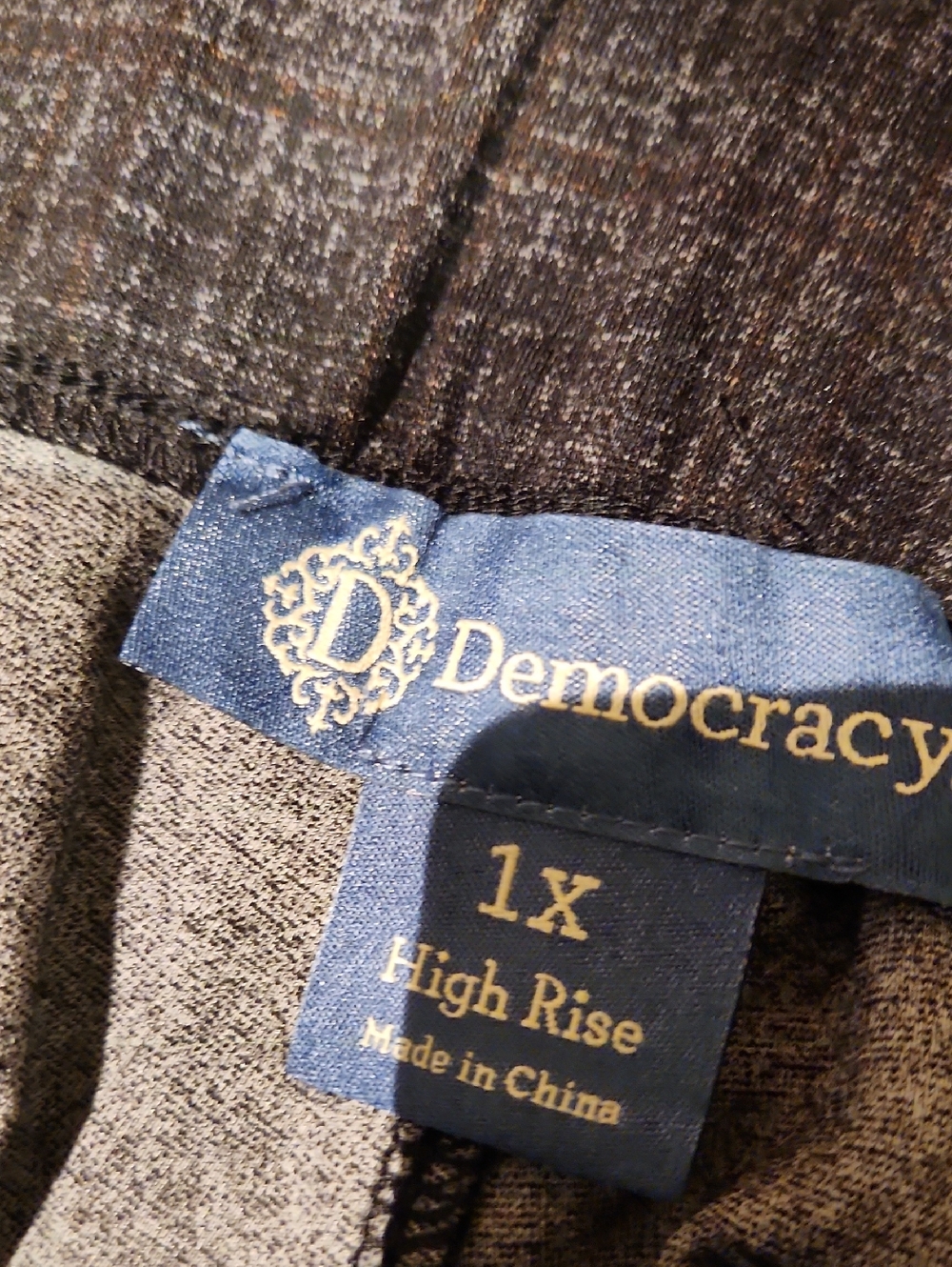 ❤️ DEMOCRACY HIGH RISE STRAIGHT CROP PANTS, DRAWSTRING WAIST, 1X - Picture 5 of 7